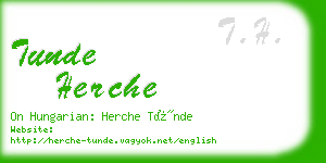 tunde herche business card